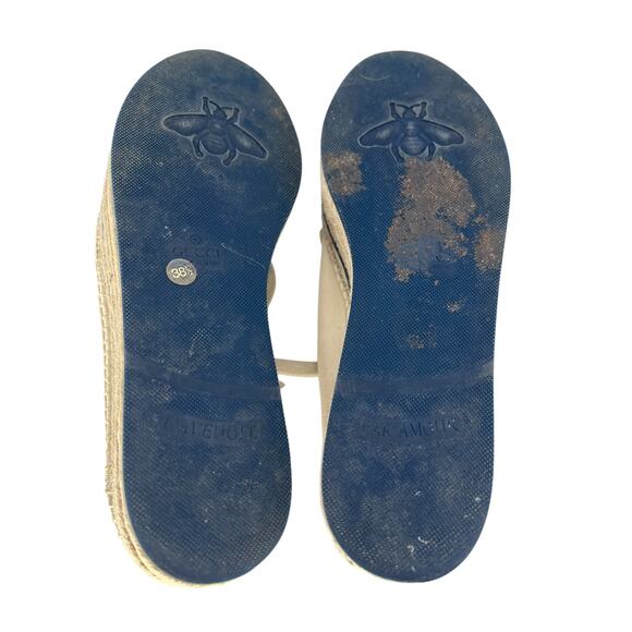 Gucci Cream Lace Up Canvas Logo Platform Espadrilles - Picture 16 of 16